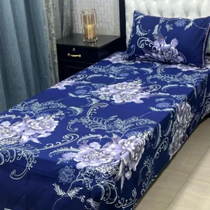 2 Pcs Crystal Cotton Printed Single Bedsheet